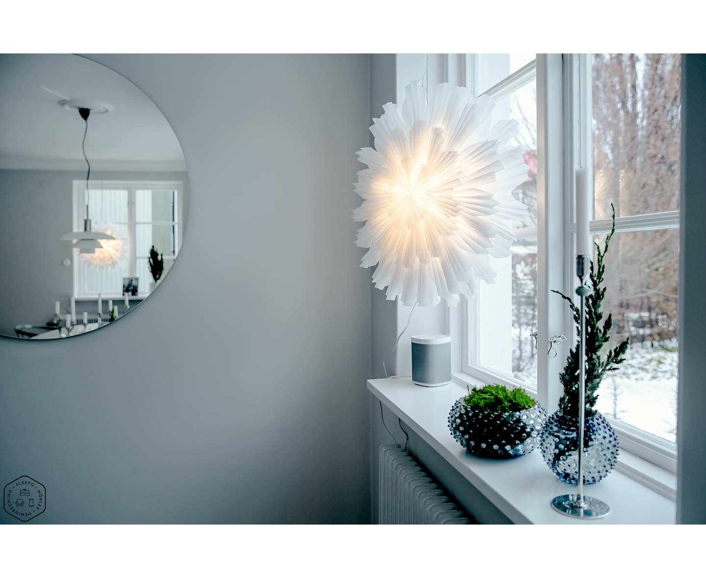 Watt & Veke Snöblomma Julstjärna Vit 68cm Sleepo