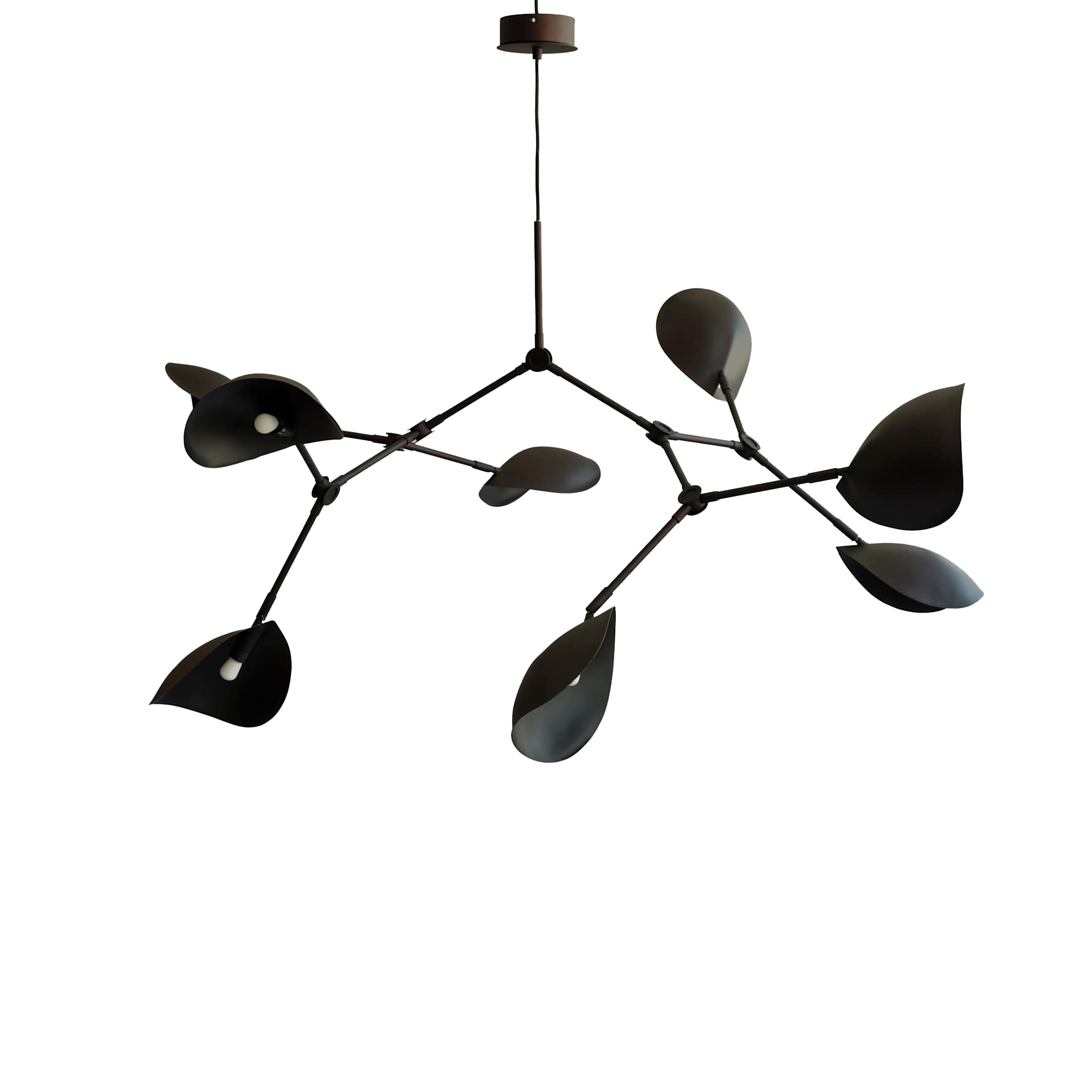 101 Copenhagen - Stingray Taklampa Burned Black 152cm - Svart - Metall - Taklampor